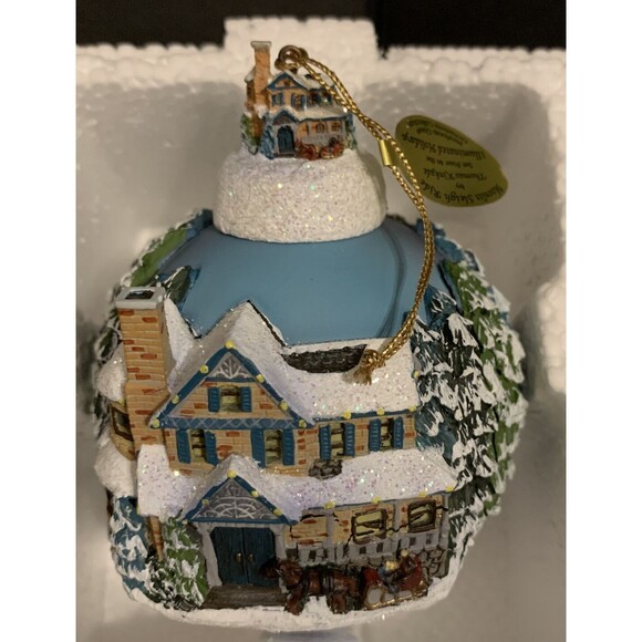 Thomas Kinkade Winter Memories Houses Ornament Collection Bradford Ed Victorian - Picture 3 of 7